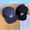Retro Embroidery Black Cotton Cap Letter Design Breathable Material Streetwear