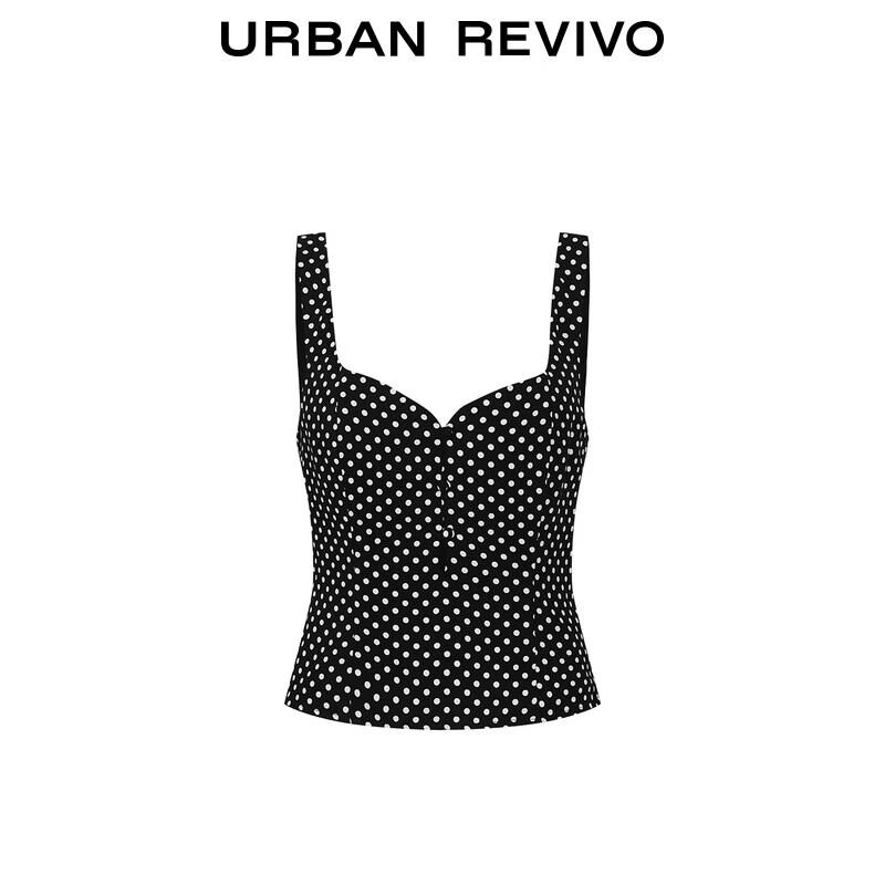 UR Women's Polka Dot Shirred Cami Blouse