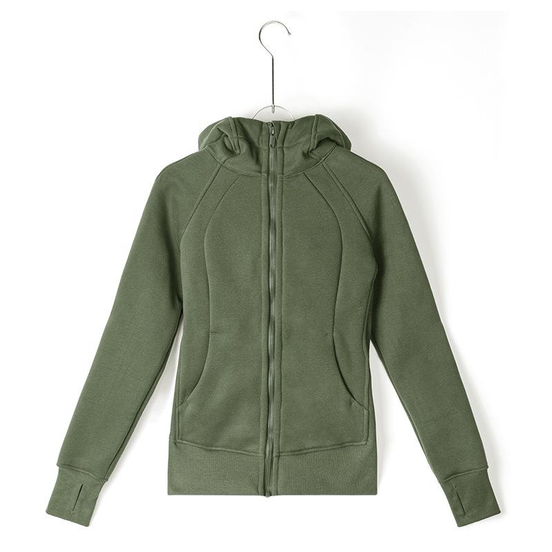 

Весенние топы, облегающая куртка для бега, одежда для йоги, фитнес-свитер с капюшоном и высоким воротником, женская спортивная куртка S