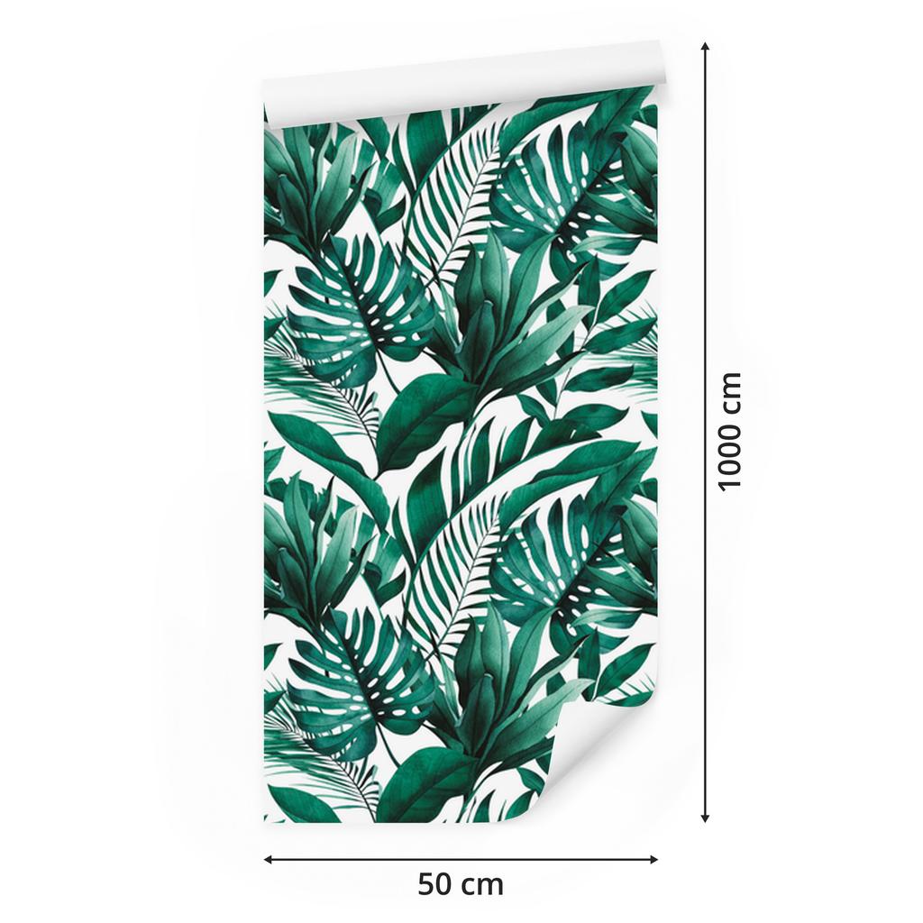 Green wallpaper for living room and bedroom 50x1000