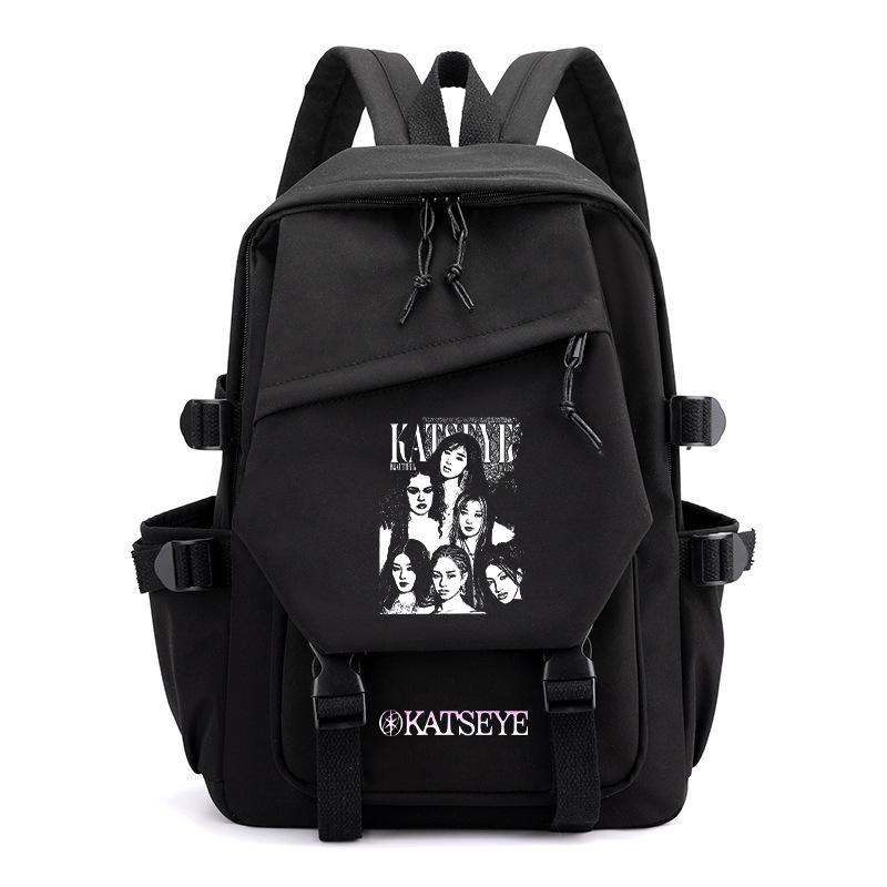 KATSEYE Backpack for School Kids Students Canvas Lightweight Outdoor Travel Daypack Anti-water Large Capacity 601123-9