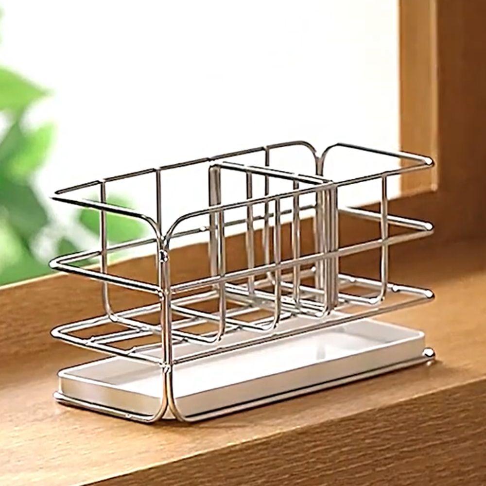 with Drip Tray Kitchen Sink Drainage Rack Dishwashing Liquid Storage Shelf  Bathroom
