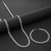 55 60cm Wide Stainless Steel Chain Cuban Link Chains Chokers Necklace For Mens Jewelry Silver Plated Solid Metal Fashion Jewelry