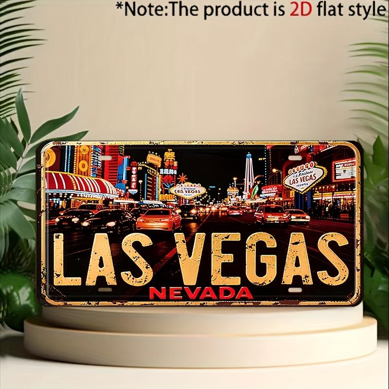 

Las Vegas Nevada Night View D Flat Aluminum Metal Tin Sign for Retro Casino Style Wall Decor Bar Pub Game Room Decoration 15x30cm(5.9x7.8inch)