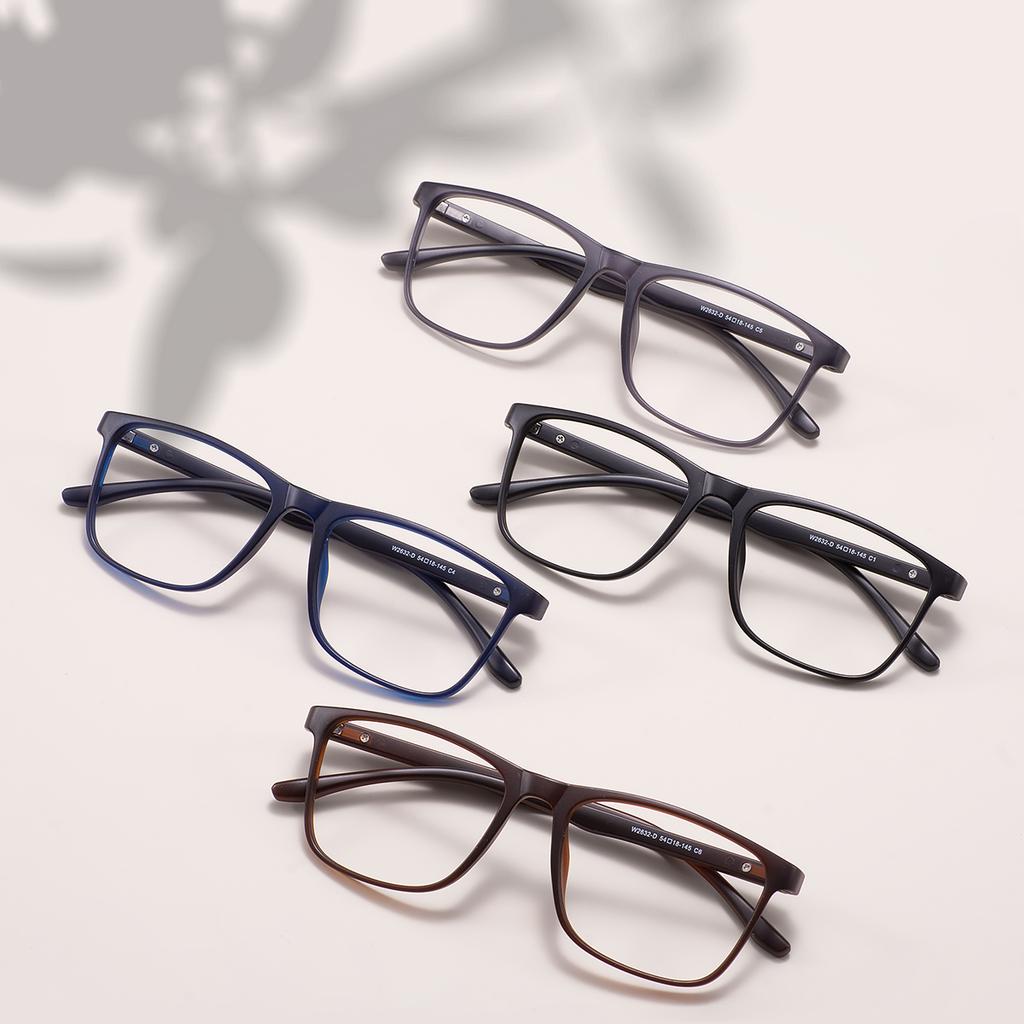 Rectangle Large TR90 Men And Women Full Rim Glasses Frame Light Plastic Square Spectacle With Spring Hinge For Prescription Lens