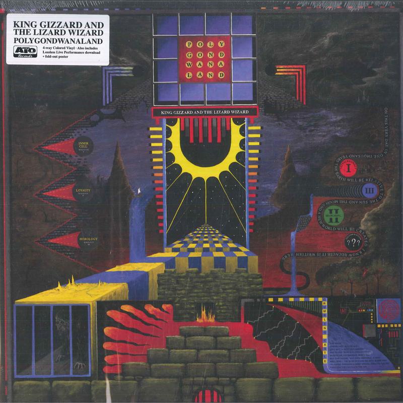 LP Record KING GIZZARD & THE LIZARD WIZARD - Polygondwanaland (4-Way Colored Vin ATO0418 ATO Records, Fl 2018 US Rock