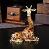 New Enamel Giraffe Jewelry Box Jewelry Storage Ring Stud Earrings Storage Box Home Ornament