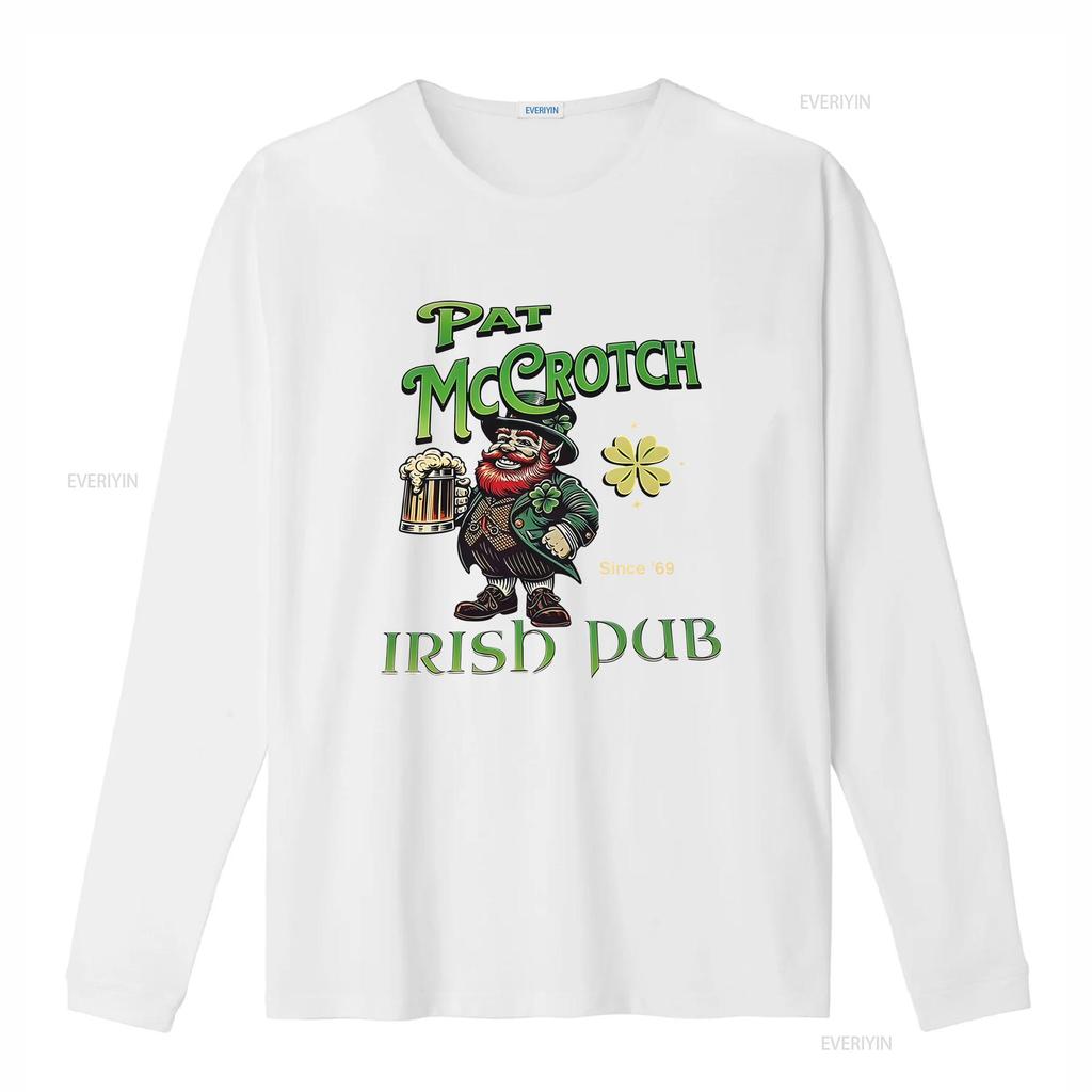Pat Mccrotch Irish Pub St Patricks Day Dirty Adult Drink T Shirt S 4xl Vintage Washed Stylish Designer Clothes Unisex Versatile