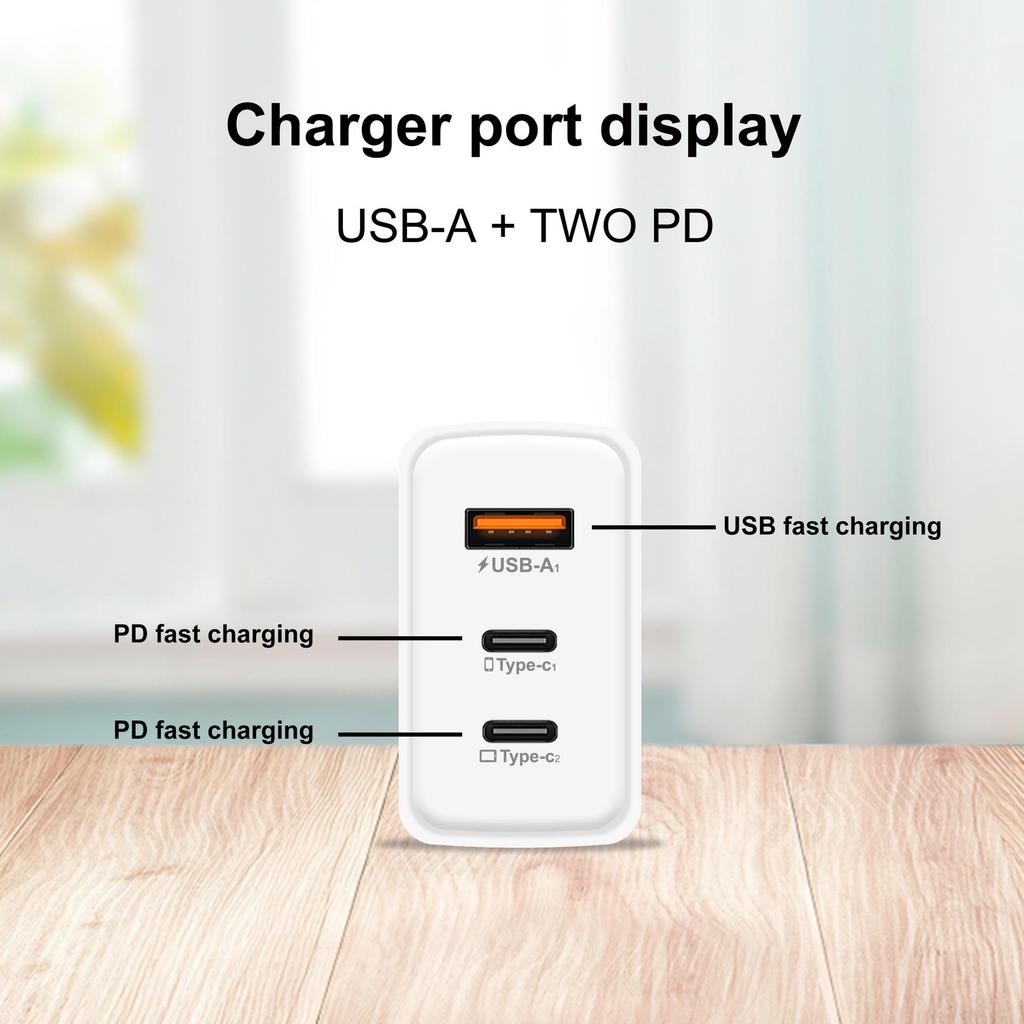 25W Multi-Port Fast Charger Adapter for Apple and Huawei with EU/UK Plugs