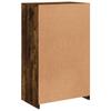 Sideboard with LED Lights Smoked Oak Wood Material