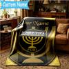 Custom Name Jerusalem Fc Logo Design Blanket Bedding Blanket for Women Men, Soft Throw Blankets for Couch,Bed, Picnic, Christmas Gifts