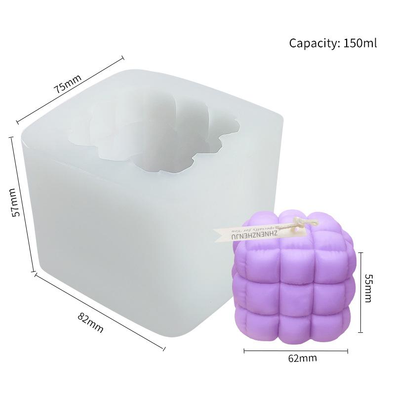 

3d пузырьковый куб, соевый воск, форма для свечи, сделай сам, силиконовая штукатурка, украшение для свечей, форма для соевого ароматического воска, мыла, свечи, поделки C