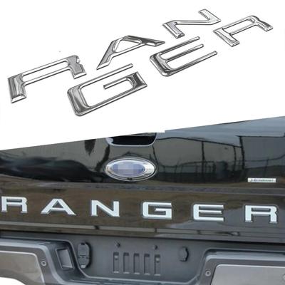 For Ranger T9 2022 2023 2024 New Models Back Door Logo Letter RANGER Wildtrak Sport XLT XLS XL 3D Emblem Original Size ABS