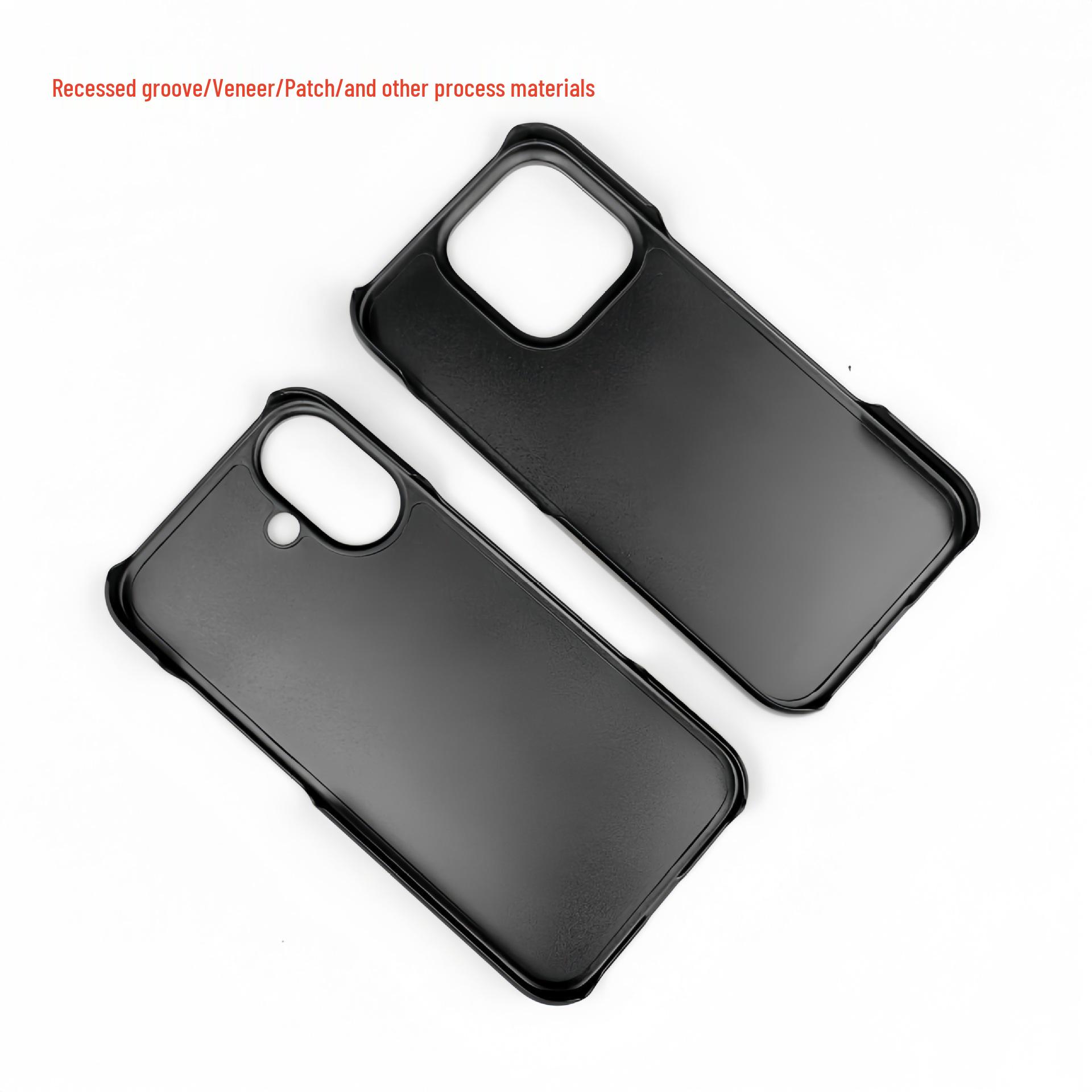 

Кожаный чехол-накладка для iPhone 15 Pro: Матовый полуобернутый ПК, для iPhone 16 iPhone 17 Pro Max Recessed Camera Raised