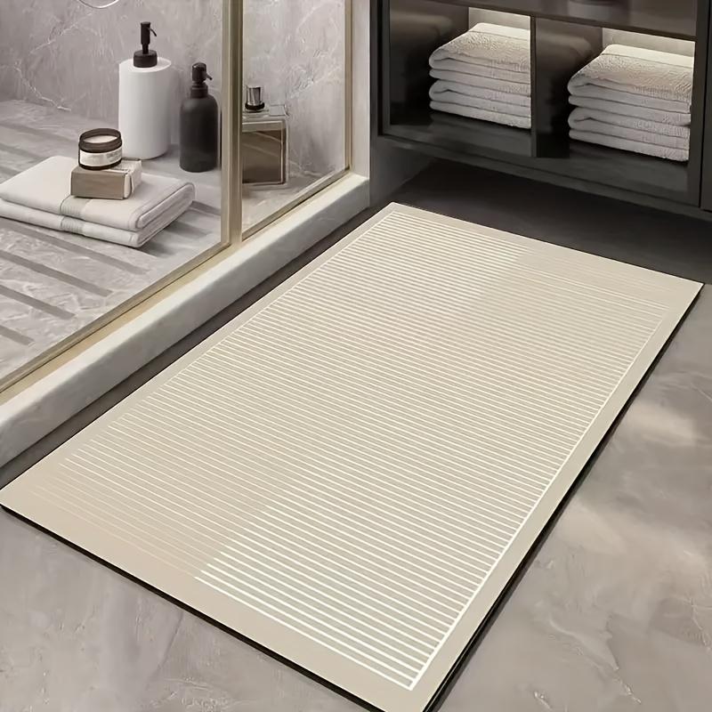 Geometric Line Wind Bathroom Diatom Mud Carpet Quick suction Anti slip Washable Shower Room Entrance Floor Mat