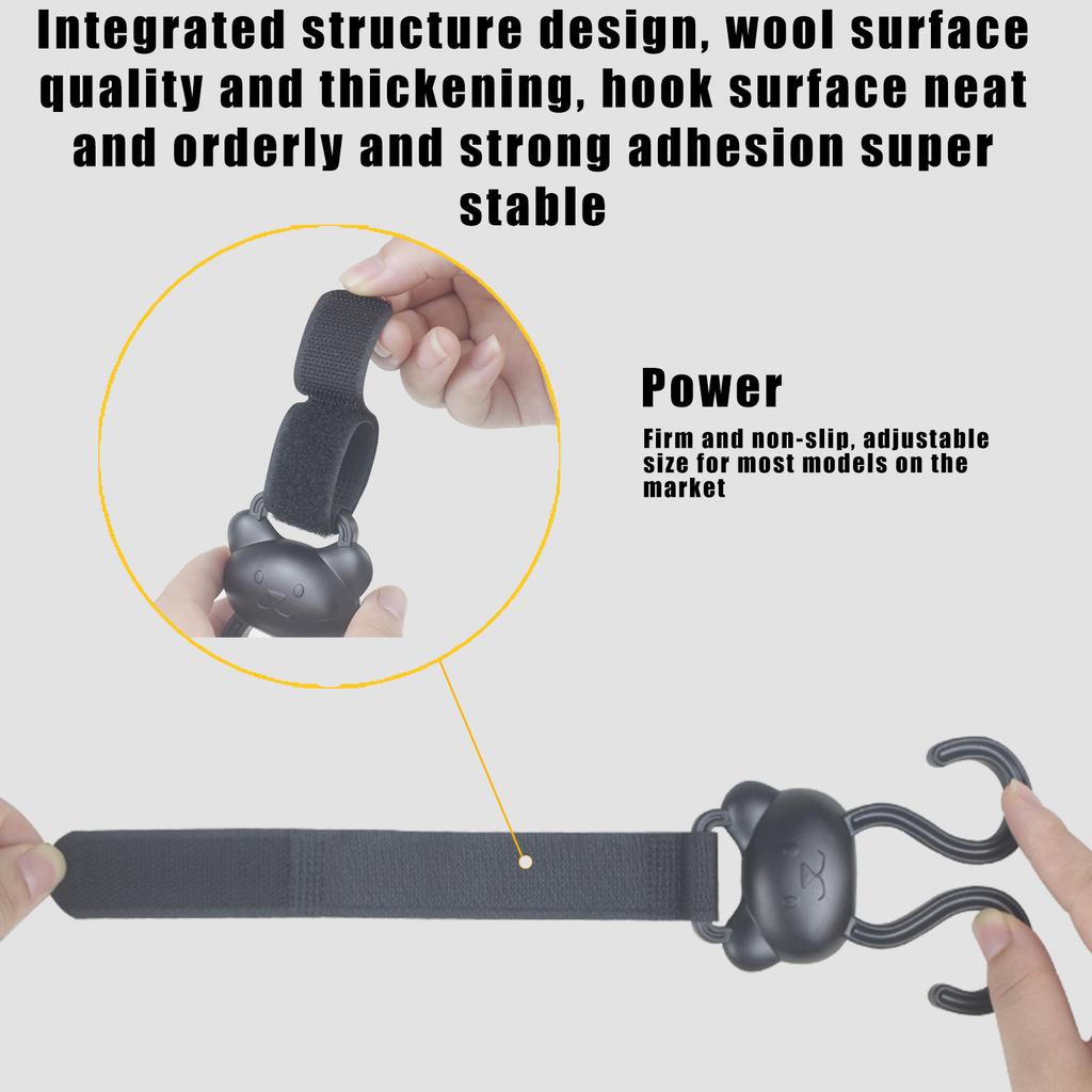 Adjustable Stroller Accessory Hanger Clip Double Hook Designing Easy Installation No Tools Required for Busy Parents