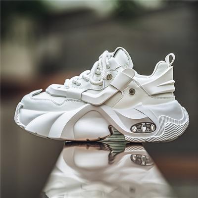 Casual Men's Shoes Solid Colour Men Chunky Sneakers Platform Breathable Male Footwear Autumn Increase Board Youth Tide Shoes New
