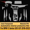 Car Center Console Media Dashboard Navigation TPU Anti-scratch Transparent Protector Film For BMW 5 Series G30 G31 2018-2022