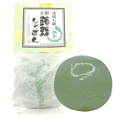 Konnyaku-tvål Kyoto Konnyaku-tvål Matcha-tvål Ansiktsrengöringstvål Innehåller ceramid För de med torr hud och känslig hud (80 g)