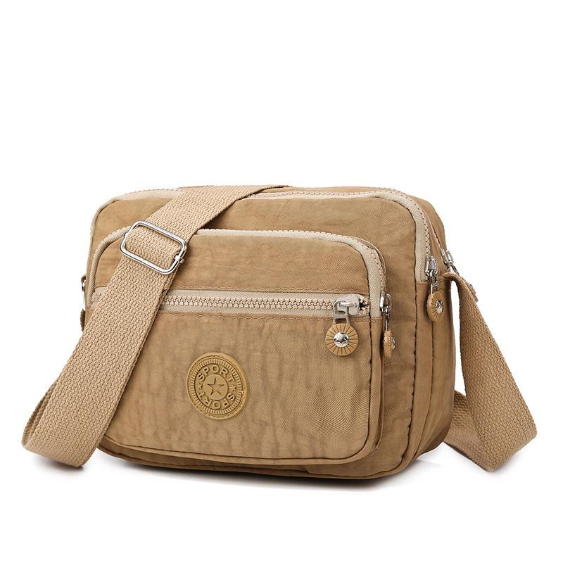 New Oxford Fabric Shoulder Women Bag Large Capacity Minimalist Water-Resistant Crossbody Bag Lightweight Casual Wide Strap Mini Square Bag