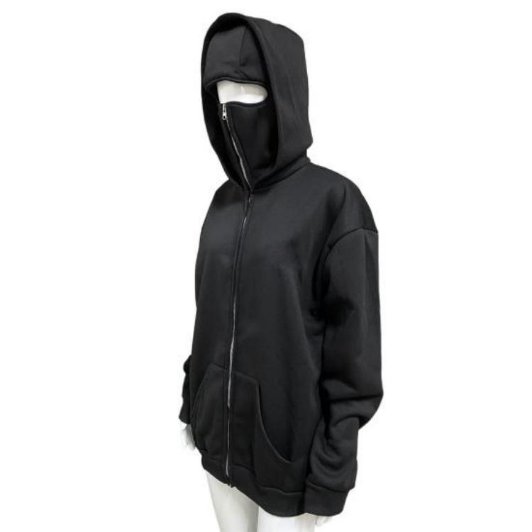 Warm Winter Hoodie Coat Unisex Thick Double Hooded Sweatshirt Jacket Loose Fit Casual Solid Color