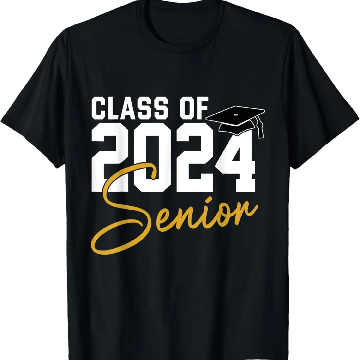 Senior 2025 Class of 2024 Seniors Graduation 2024 Senior 24 T-Shirt S чёрный