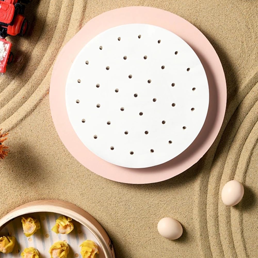 Samcos Steamer Steamer Cooking Convenient for Home Use Paper, 100-sheet Set, 15cm/18cm/20cm Diameter, Perforated, Round, Sheet, Disposable, Paper,