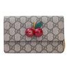 Three-Dimensional Cherry Decoration Old Flower Logo Canvas Patchwork Leather Canvas Bag Chain Bag Messenger Bag Mini Female