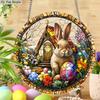 Acrylic Easter Bunny Suncatcher Stained Glass Effect Window Hanging Ornament Easter Lover Gifts