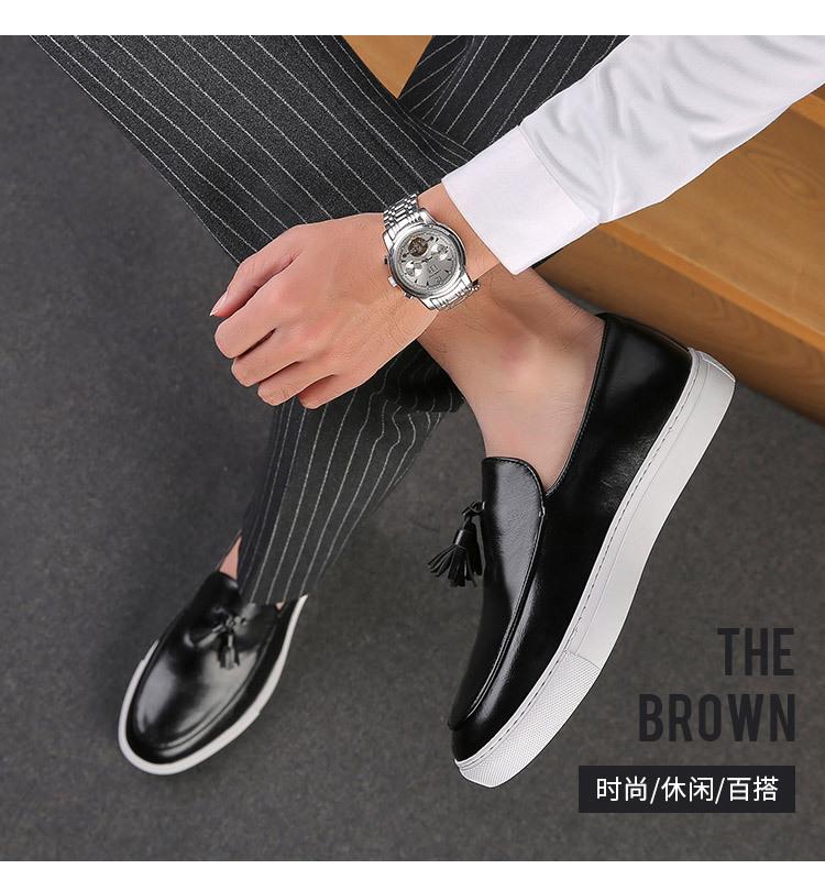 Herren Lederschuhe Mode Italien Freizeitschuh Business Büro Kleiderschuhe Komfort Fahrschuhe für Herren Slipper Loafer Übergröße