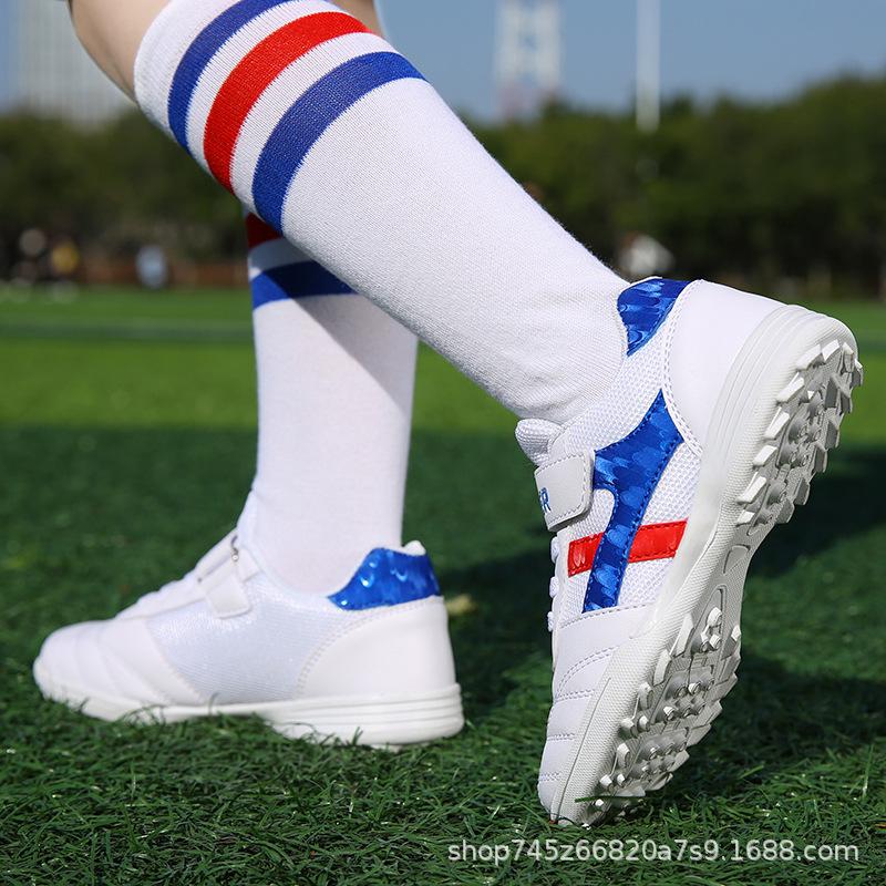 

Children s special football shoes men s leather surface non-slip 2025 broken nails primary and secondary school students game kicking shoes outdoor sp 29