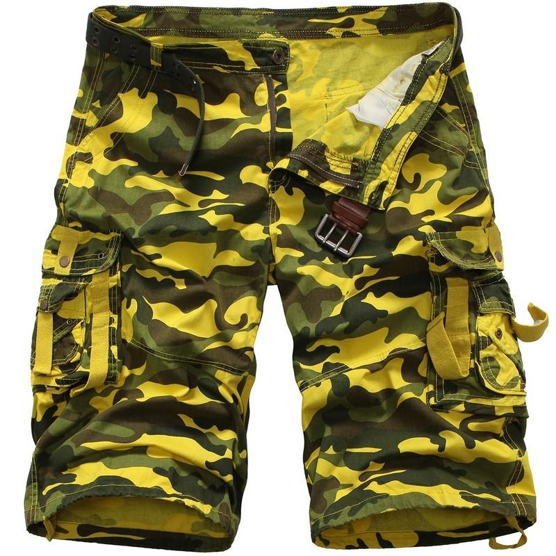 Summer Men's Loose Plus Size Casual Camo Short Pants Cargo Shorts