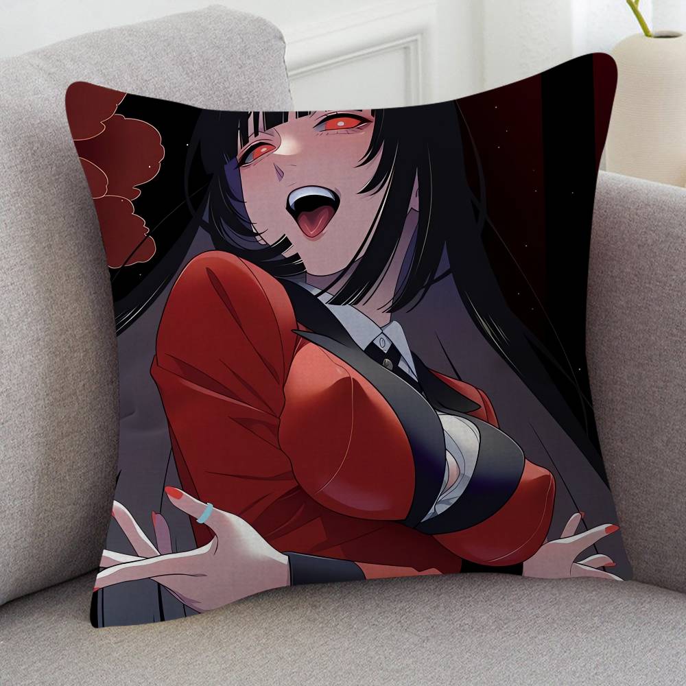 Anime Kakegurui Cute Cartoon Twodimensional Pillowcase Bedroom Sofa Cushion Cover Nap Pillow Cover