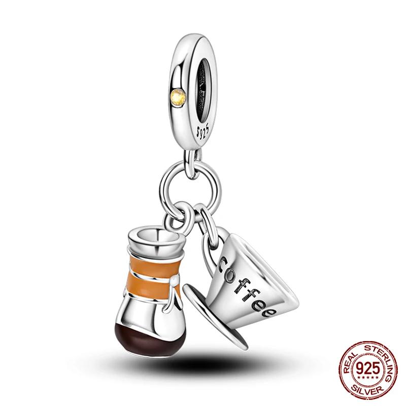 Copper Chocolate Candy Coffee Strawberry Cake Afternoon Tea Charms Beads Fit 4Mm Hole Diamete Bracelets Diy Jewelry