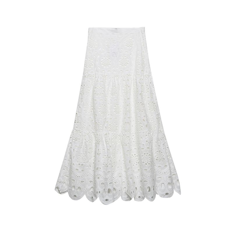 Kaslead New Arrival Women's Clothing Fashion Style Cut Out Embroider Shirt Skirt 4786052 2731051