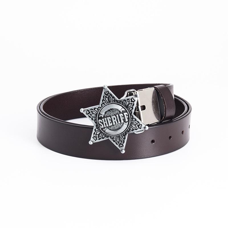 Herren Retro Leder Sheriff Gürtel - Europäisches & Amerikanisches Modeaccessoire