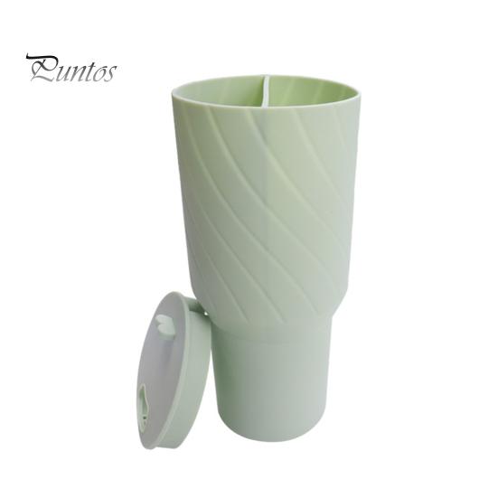 

Силиконовый вкладыш для стакана, разделитель 2 в 1 для 2 напитков в 1 стакане, пищевой силиконовый разделитель для стаканов, совместимый с 40-унциевыми стаканами, многоразовый разделитель для напитков 40oz зелёный