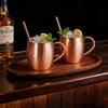 350 мл 12 унцій 100% мідна кружка для Moscow Mule Міцна мідна кружка для пива Кавова кружка Молочна чашка Чиста мідь Коктейльний стакан для віскі Посуд