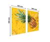 SZKLANA PŁYTA OCHRONNA DO KUCHNI 65x52 ANANAS