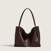 Women's Bag, Maillard Large Capacity Tote Bag, Simple and Casual Texture Soft Leather Commuting Bag, Fashionable Single Shoulder Bag