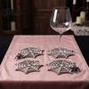 Decorative Mats for Party Halloween Spider Web Wooden Coaster Anti-Slip Wood Cup Mat with Figurine Natural Pine Coasters Thermal Insulated