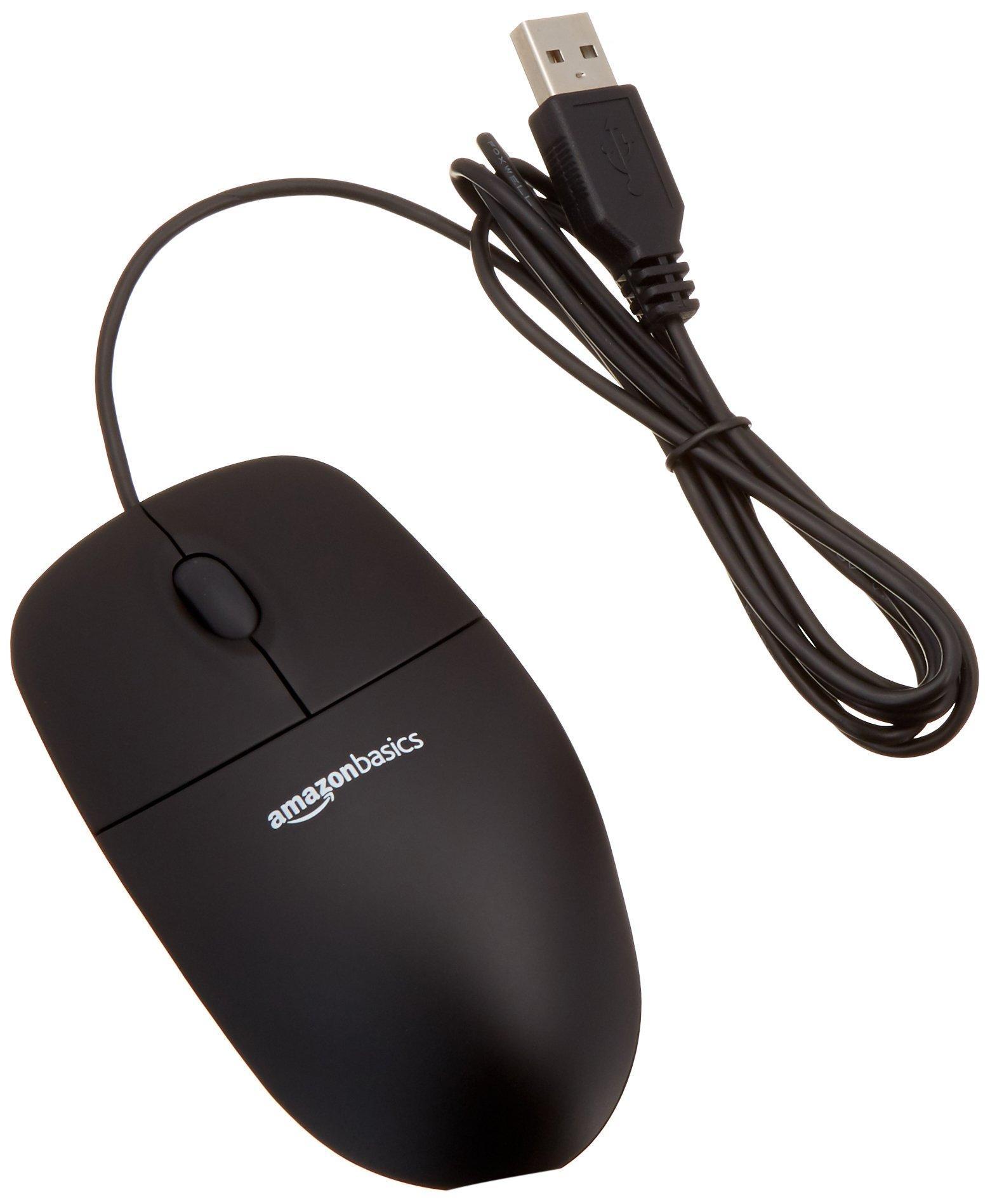 

AmazonBasics Mouse 3 Button USB Wired Black 30 Piece Set чорний