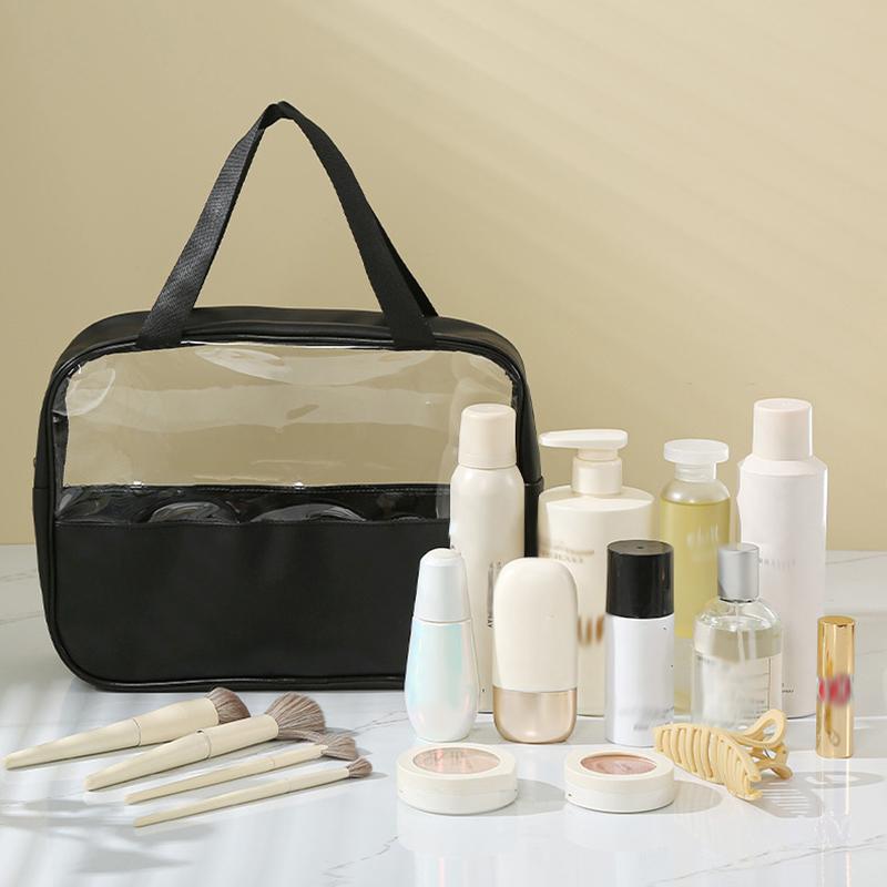 Portable Travel Cosmetic Bag Women Transparent Makeup Bag Large-Capacity Bath Wash Bags Multifunction Waterproof Storage Case