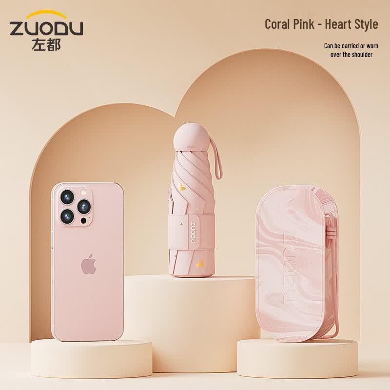 ZUODU ZD2513 Five-Fold Anti-UV Sun Umbrella