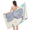 Cute Cartoon Elephant Beach Towel Quick Dry Absorbent Bath Towels Sandproof Lightweight Towel for Spa Gym Yoga Sports Swimming