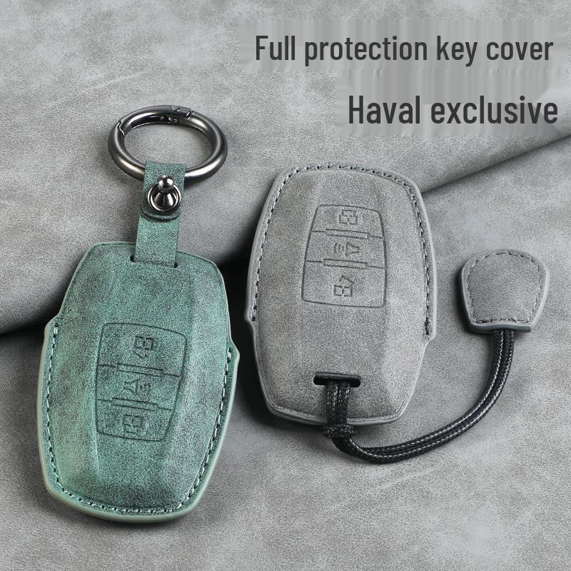 Capa de Chaveiro de Couro com Lã de Cordeiro de Três Cores para a Série Haval H6/Menglong/Big Dog