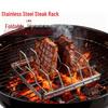 ZISIZ Portable Stainless Steel BBQ Rib Rack