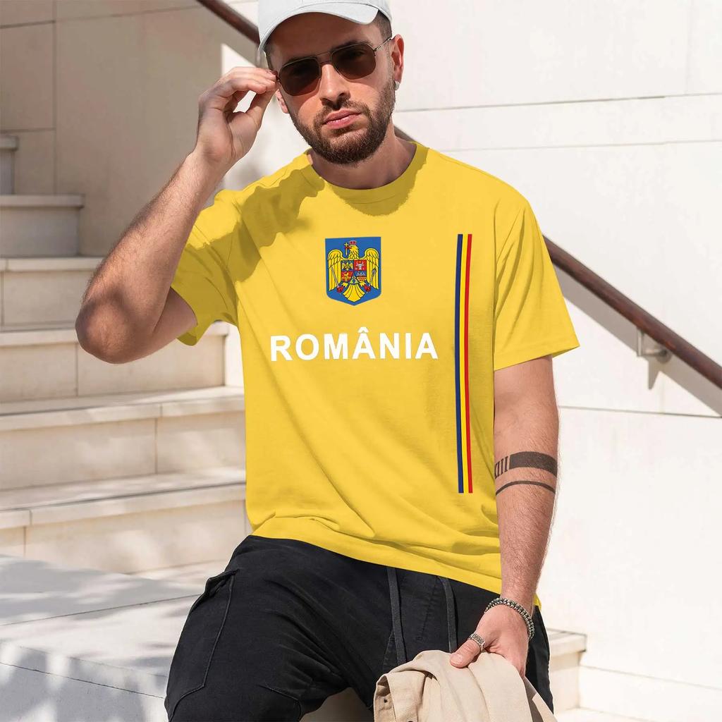 Rounisexia 2026 New Fashion Heavyweight Hot Selling Retro Printed Pattern Fun Round Neck Tshirt For Daily Comfort