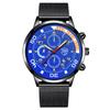 Stainless Steel Milan Mesh Strap Watch Men'S Fashion Luminous Calendar Quartz Watch