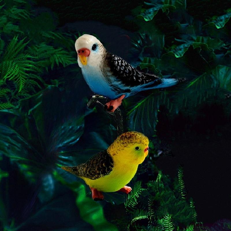 1PC Simulation Forest Parrot Mini Animal Model Miniature Landscape Ornament Dollhouse Decorations